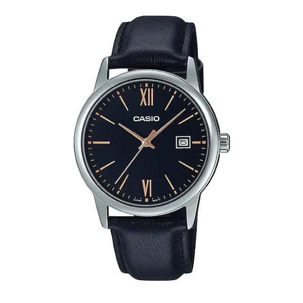 Casio Men 3-Hand Watch - Black / Silver | MTP-V002L-1B3UDF