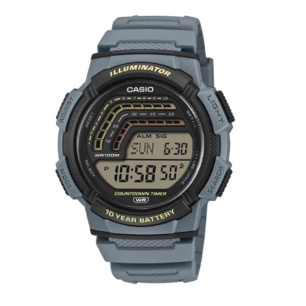 Casio Digital Men Watch - Grey | WS-1800-2AVDF