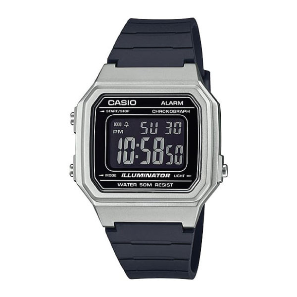 Casio Digital Men Watch - Black / Silver | W-217HM-7BVDF