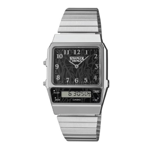 Casio Stranger Things Collaboration Vintage Unisex Watch - Black / Silver | AQ-800EST-1ADR