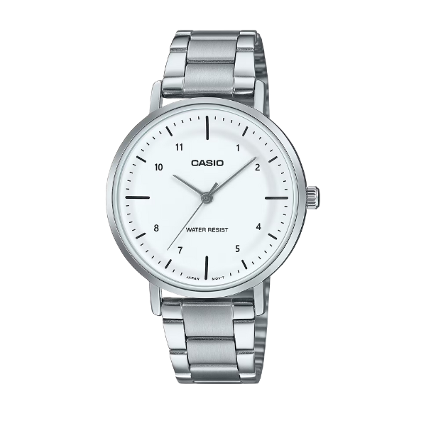 Casio Women 3-Hand Watch - Silver / White | LTP-VT03D-7BDF