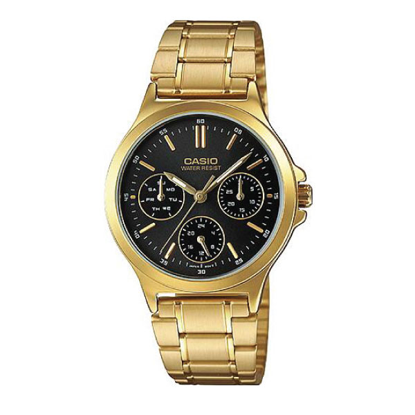 Casio Women 3-Hand Watch - Gold Plated / Black | LTP-V300G-1AUDF
