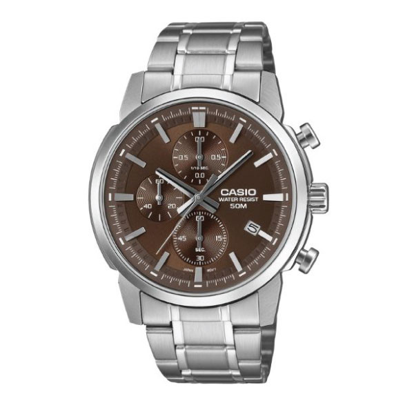 Casio Men 3-Hand Watch - Brown / Silver | MTP-E510D-5AVDF