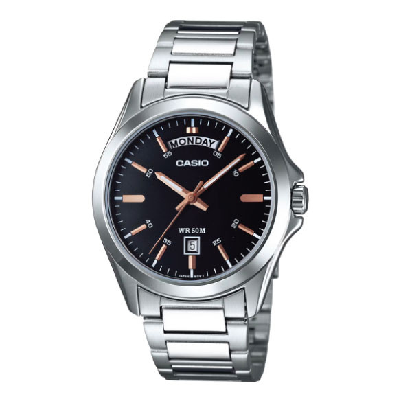 Casio Men 3-Hand Watch - Black / Silver | MTP-1370D-1A2VDF
