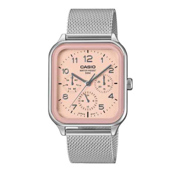 Casio Men 3-Hand Watch - Pink / Silver | MTP-M306M-4AVDF