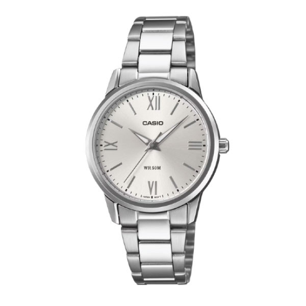 Casio Women Analog Watch - Silver / White | LTP-1303DD-7AVDF