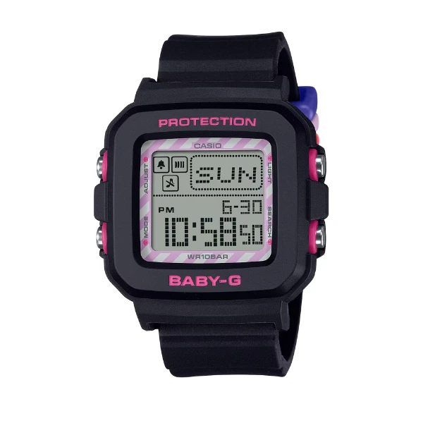 Casio Baby-G Women Digital Watch - Black / Purple | BGD-10KKM-1DR