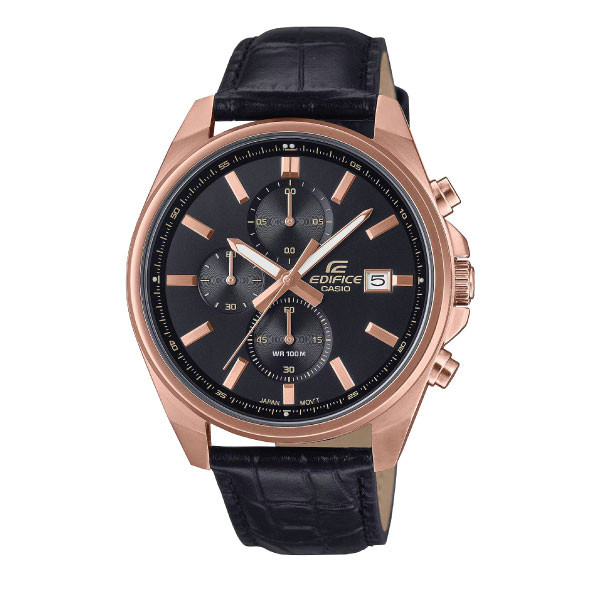 Casio Edifice Men Chronograph Watch - Black Rose Gold | EFV-610ECL-1AUDF