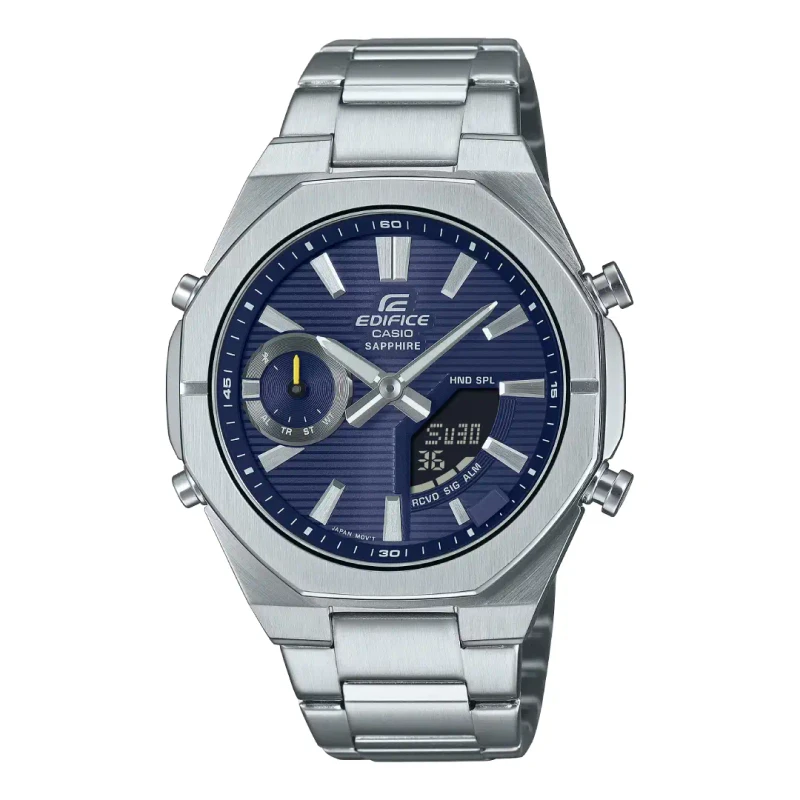 Casio Edifice Men Connected Analog-Digital Watch - Blue Silver | ECB-S10D-2ADF