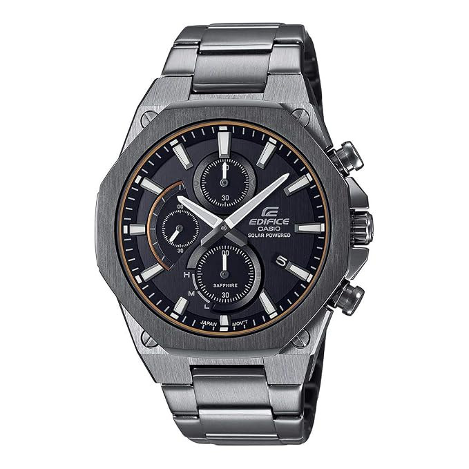 Casio Edifice SLIM Men Solar Chronograph Watch - Black Red | EFS-S570DC-1AUDF