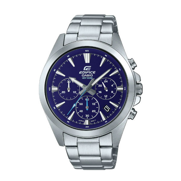 Casio Edifice Men Chronograph Watch - Silver Blue | EFV-630D-2AVUDF