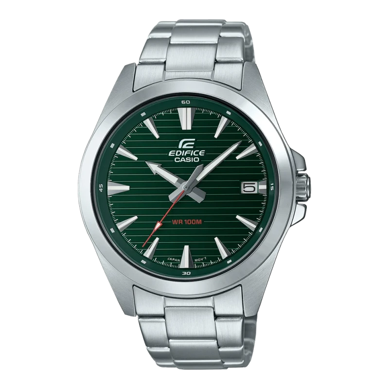 Casio Edifice Men Analog Watch - Silver Green | EFV-140D-3AVUDF