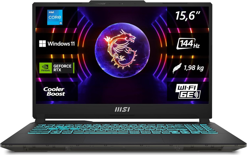 MSI Cyborg Gaming Laptop 15.6" - Core i5-13420 - 16GB RAM - 512GB SSD - RTX 4050 - 144Hz | 9S7-15K111-2243