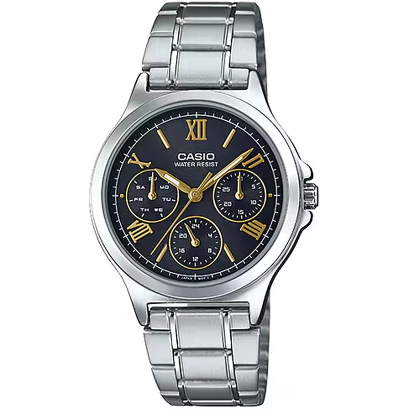 Casio Women Analog Watch - Black / Silver | LTP-V300D-1A2UDF