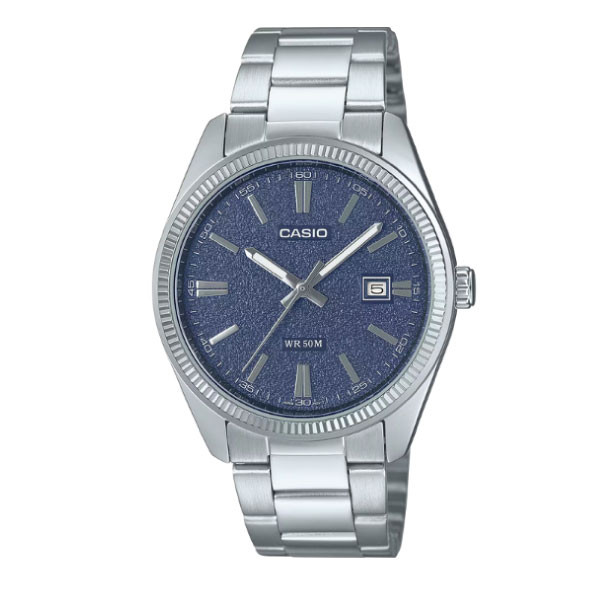 Casio Men 3-Hand Watch - Silver / Blue | MTP-1302DA-2A1VDF