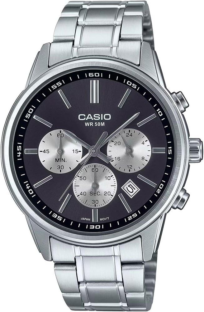 Casio Men 3-Hand Chronograph Watch - Grey / Silver | MTP-E515D-1AVDF