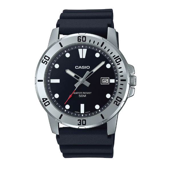 Casio Men 3-Hand Watch - Black / Silver | MTP-VD01-1EVUDF