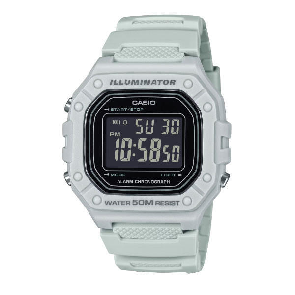 Casio Men Digital Watch - White | W-218H-8BVDF