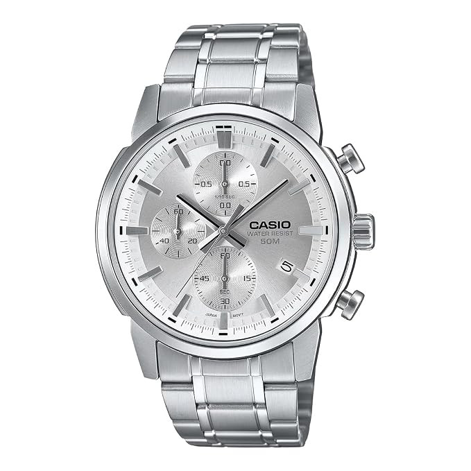 Casio Men 3-Hand Chronograph Watch - Silver | MTP-E510D-7AVDF