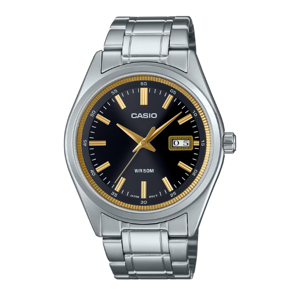 Casio Men 3-Hand Watch - Black / Silver | MTP-B180D-1A2VDF