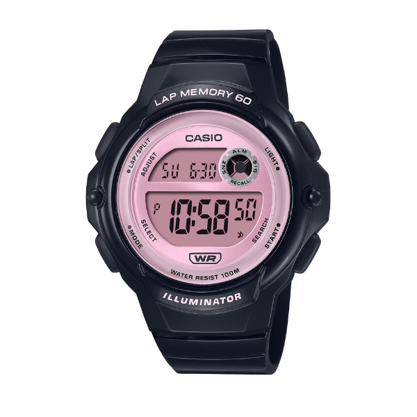 Casio Women Digital Watch - Pink / Black | LWS-1200H-1A2VDF