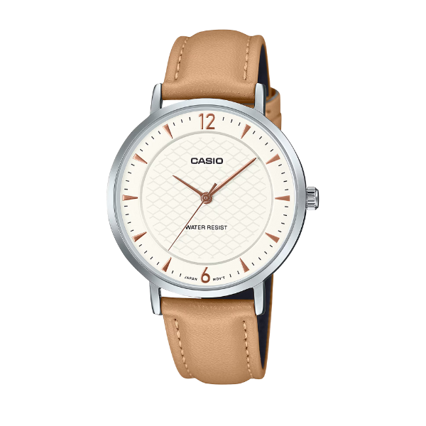 Casio Women 3-Hand Watch - Beige / Silver | LTP-VT04L-7A1D