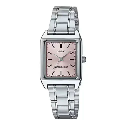 Casio LTP-V007D-4EUDF Analog Watch - Pink Dial - Stainless Steel Bracelet | LTP-V007D-4EUDF