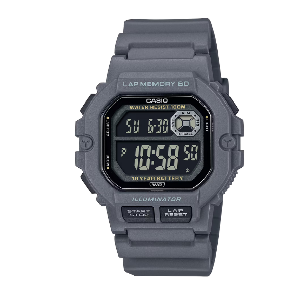 Casio Digital Men Watch - Grey | WS-1400H-8BVDF