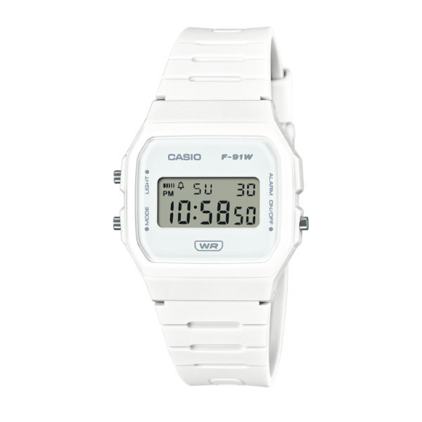 Casio Vintage Digital Men Watch - White | F-91WB-7ADF