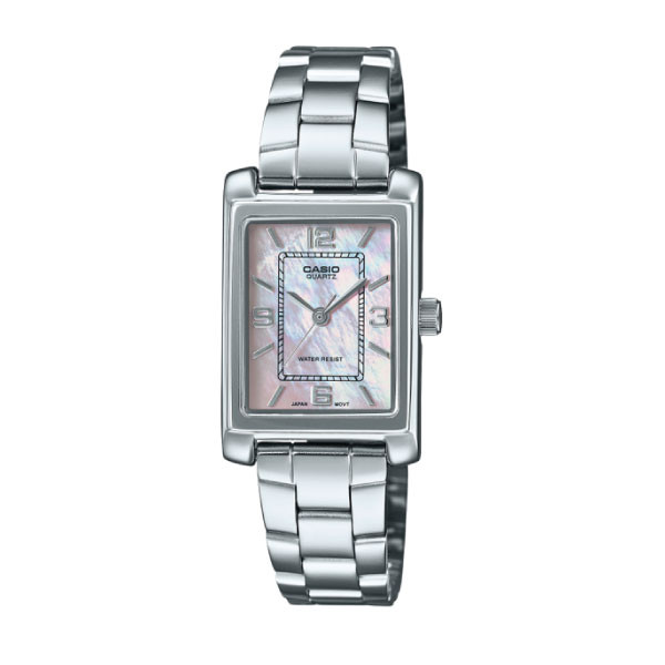 Casio Women 3H Watch - Silver / Pink | LTP-1234DS-4ADF