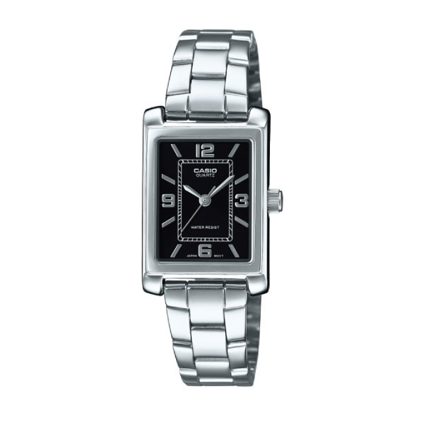 Casio Women 3H Watch - Silver / Black | LTP-1234DD-1ADF