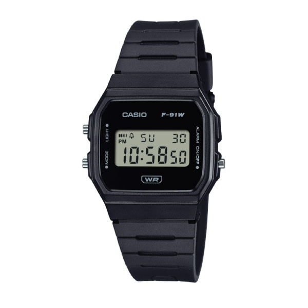 Casio Vintage Digital Men Watch - Black | F-91WB-1ADF