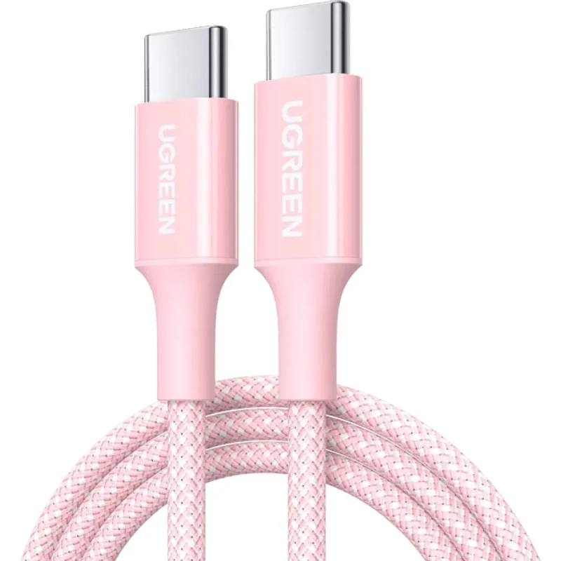 UGREEN L501 USB-C to USB-C 60W Braided Cable 2m - Pink | 65246