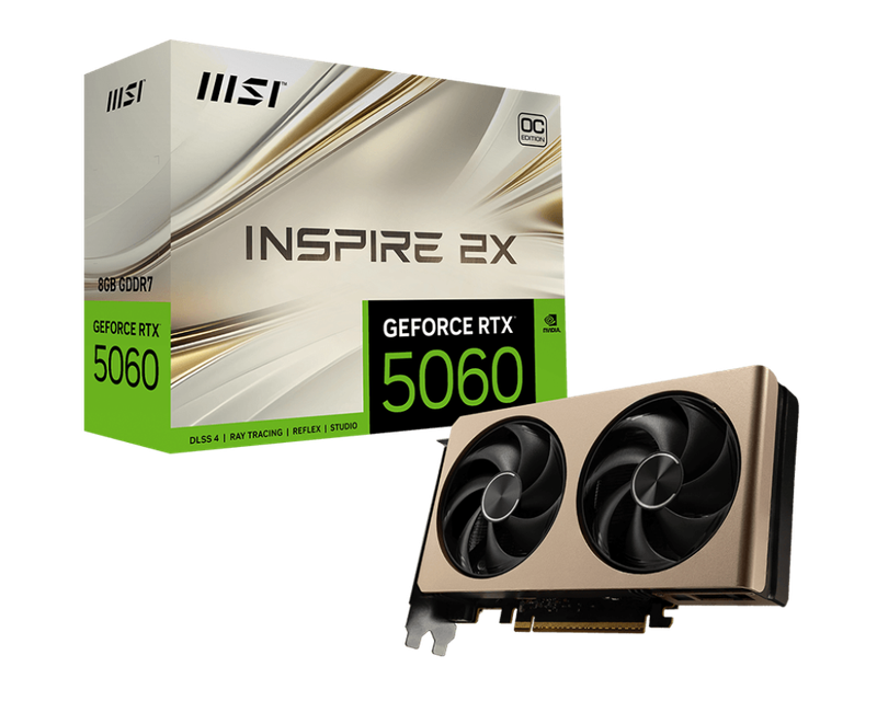 MSI GeForce RTX 5060 8GB INSPIRE 2X OC Graphics Card