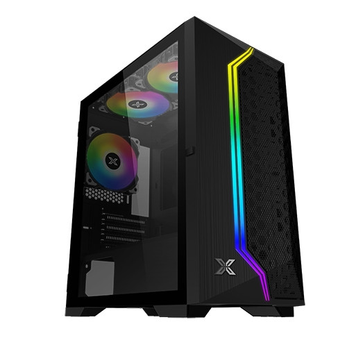 Xigmatek Gemini II Black MATX ARGB Led 3pcs | EN48649