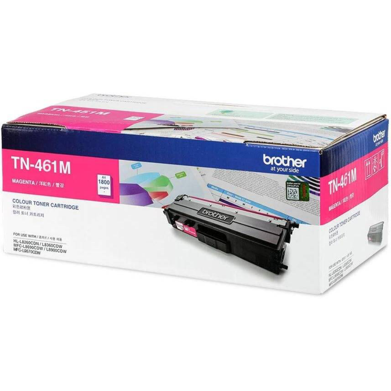 Brother Genuine Standard Yield Ink Printer Toner Cartridge 1,800 Pages Compatible With HL-L8360CDW - Magenta | TN-461M
