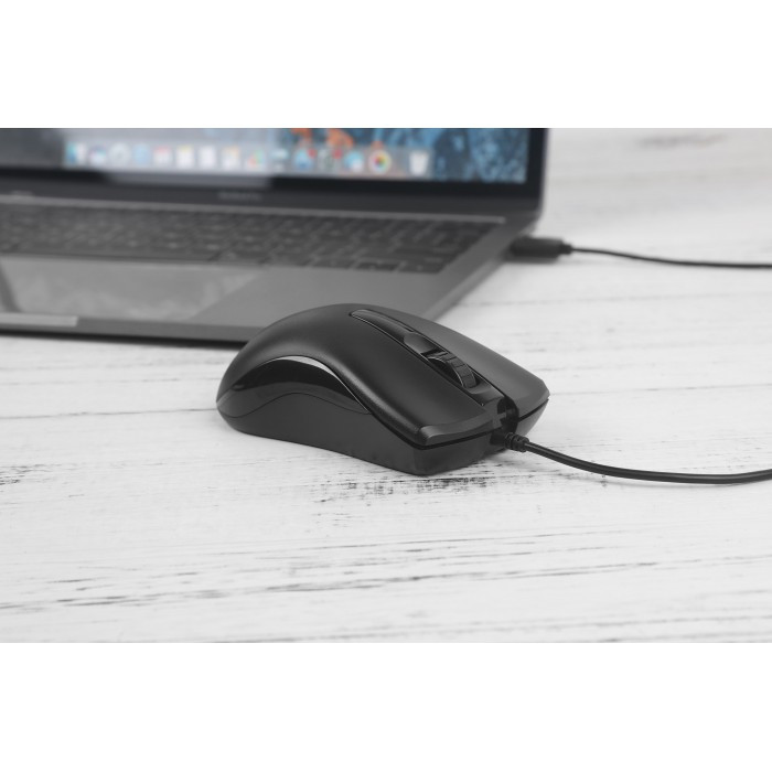 Micropack Comfy Gift Wired Office Mouse, Black | M-100