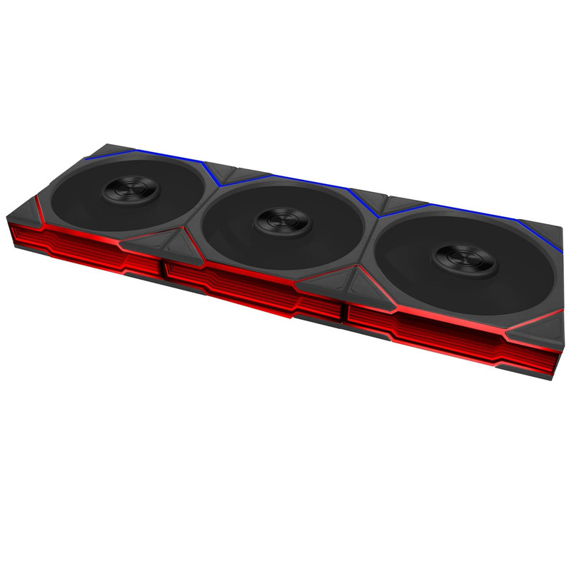 Lian Li UNI FAN TL FLEX 120 Black Reverse Blade 3 Pack With Controller | G9F.12RTL1F3B.00