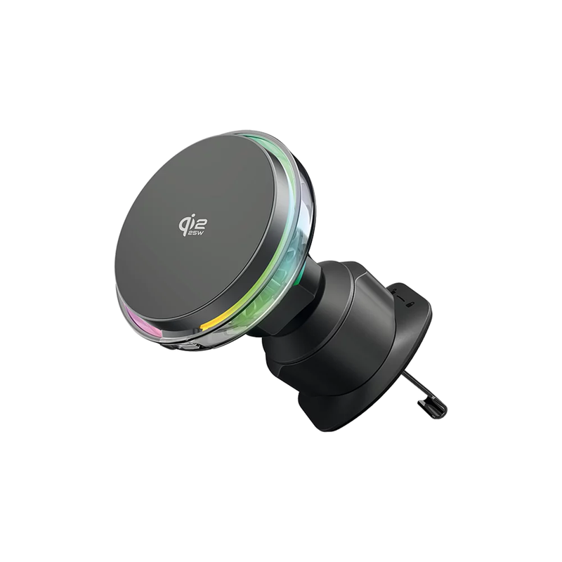 Proove Light Crystal Qi2.2 25W Wireless Charging Car Holder - Gray | WHLC25002003