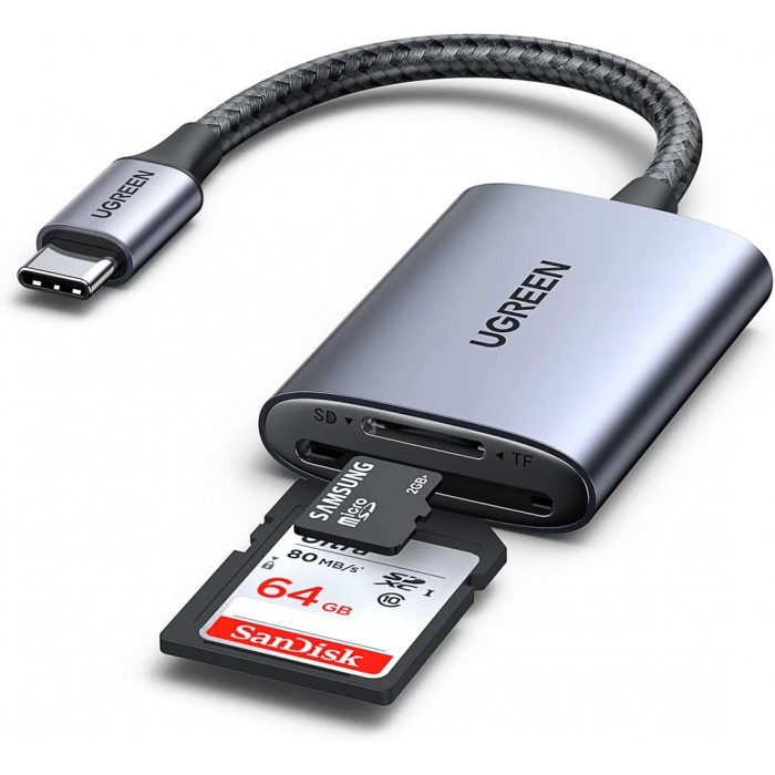UGreen USB-C High Speed 2-in-1 Card Reader | CM401 | 80888