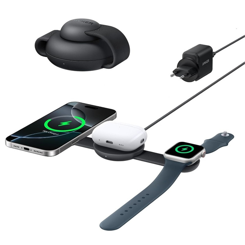 Anker MagGo Wireless Charging Station 3-in-1 Qi2 | B25M8H11