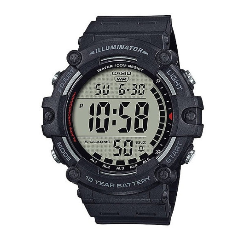 Casio Digital Men Watch Black Case, Black Dial , Black Resin Band | AE-1500WH-1AVDF