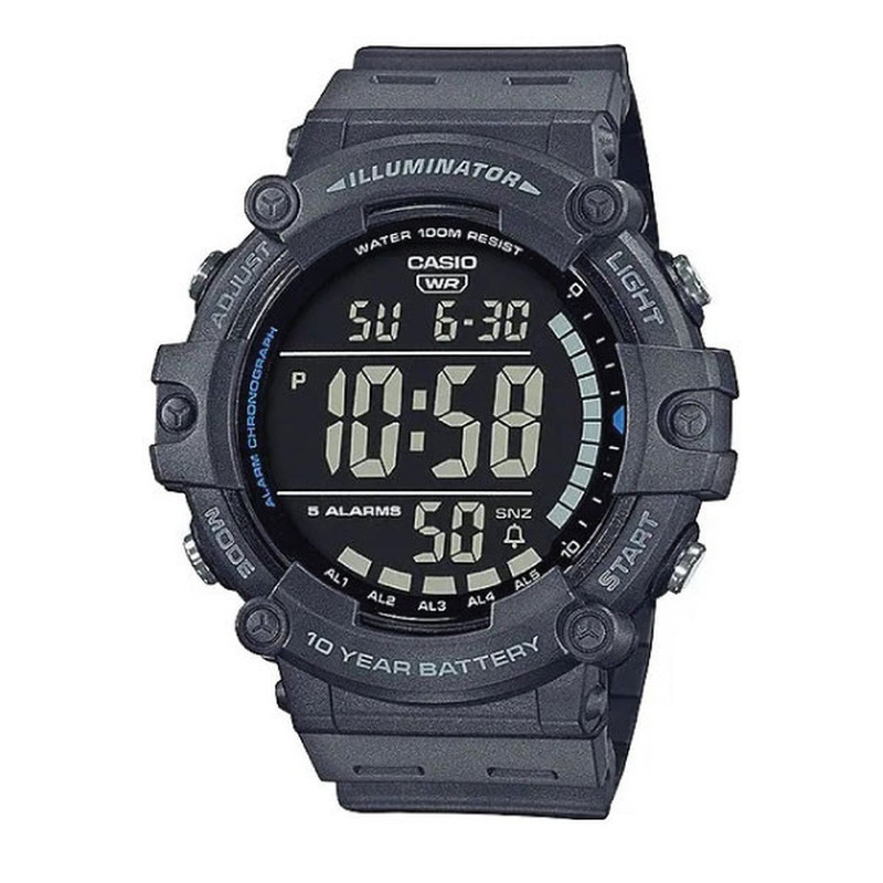 Casio Digital Men Watch Gunmetal Gray Case, Gunmetal Gray Dial , Gunmetal Gray Resin Band | AE-1500WH-8BVDF