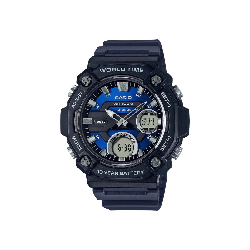 casio-3h-men-watch- Men Watch Black Blue Dial | AEQ-120W-2AVDF
