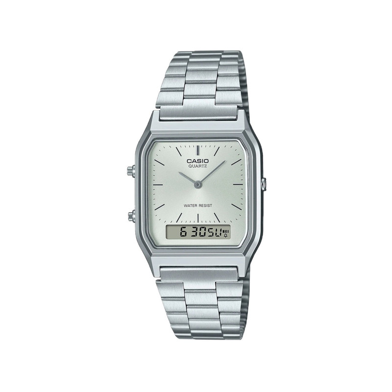 Casio Unisex Analog-Digital Watch Metal Dual Time | AQ-230A-7AMQYDF