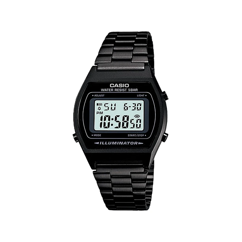 Casio Digital Watch Black Stainless Steel | B640WB-1ADF