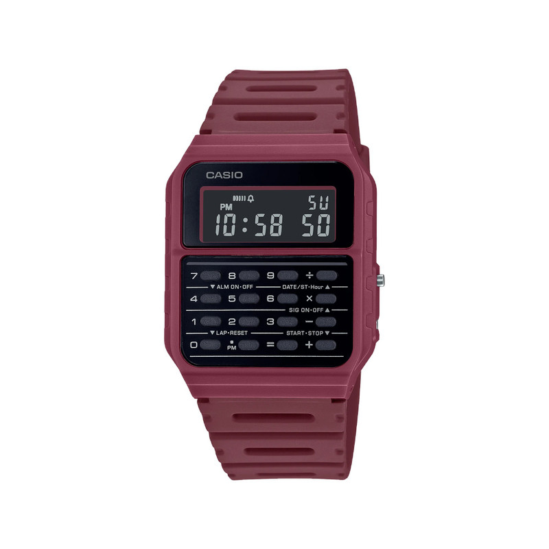 CASIO Calculator Watch Red Resin | CA-53WF-4BDF