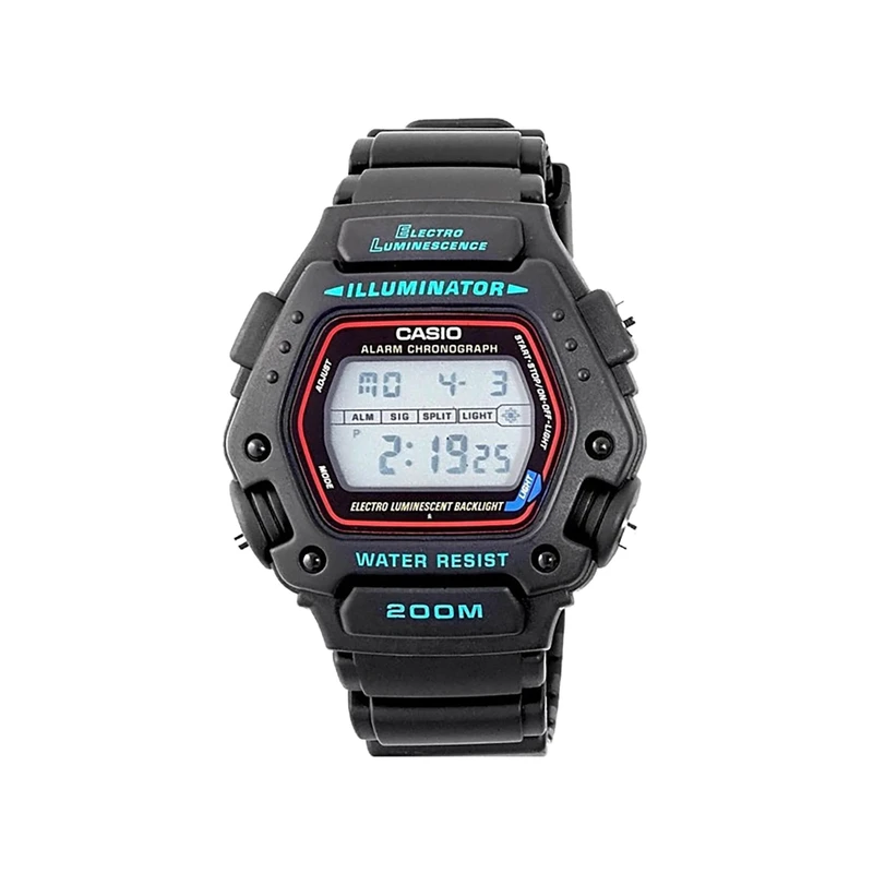 Casio Digital Watch Black Resin 46mm | DW-290-1VS