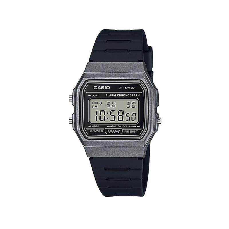 Casio Men's Digital Watch Silver Resin | F-91WM-1BDF