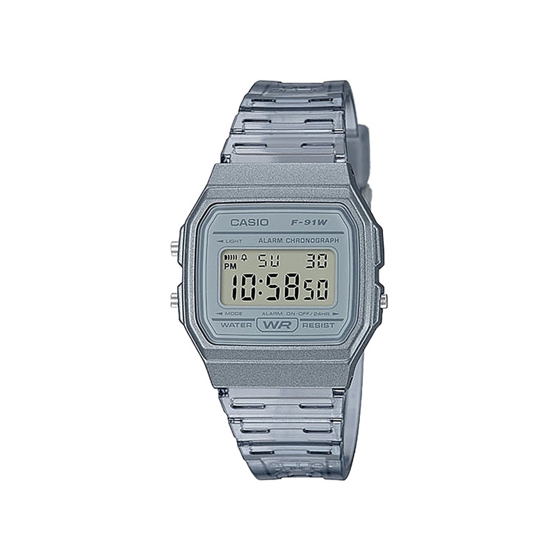 Casio Digital Watch Silver Resin | F-91WS-8DF